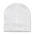 White Short Cable Beanie 5713