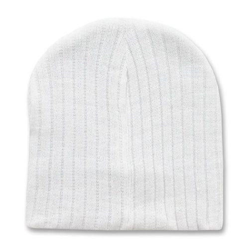White Short Cable Beanie 5713
