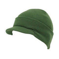 Beanie Visor Cap Olive Green 5771