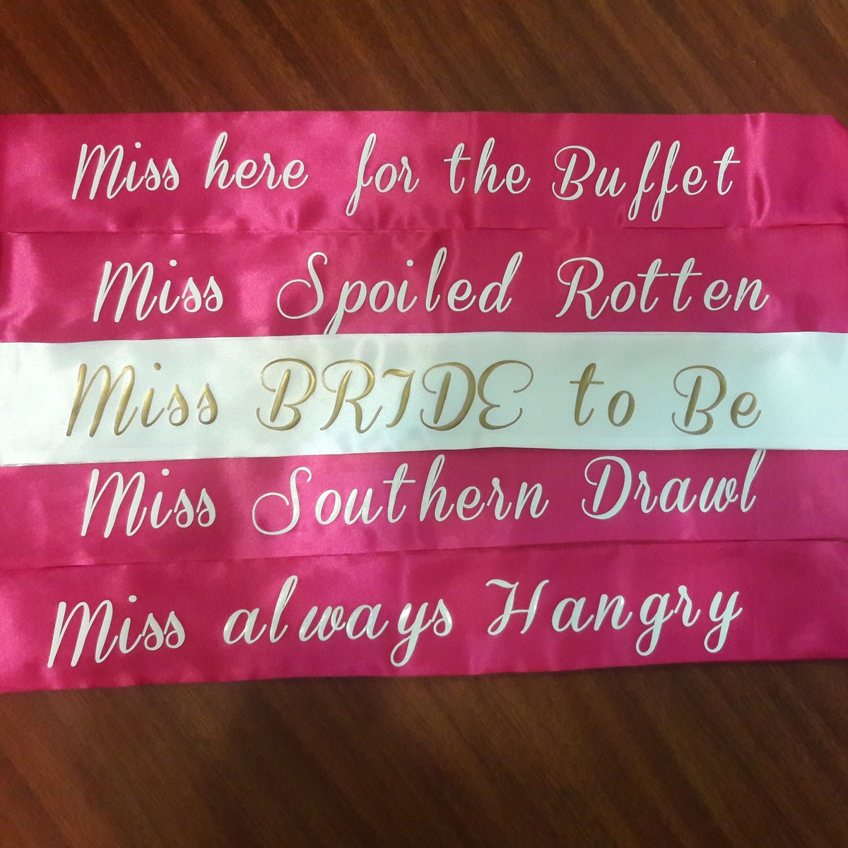 Bachelorette Sashes, Custom Sashes for Bachelorette Parties 60" (Fonts in Picture Gallery)