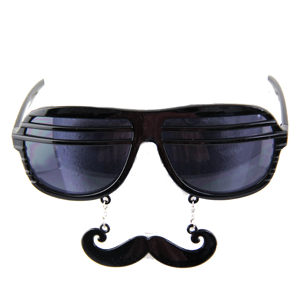 Black Mustache Shutter Shades Sunglasses 7403