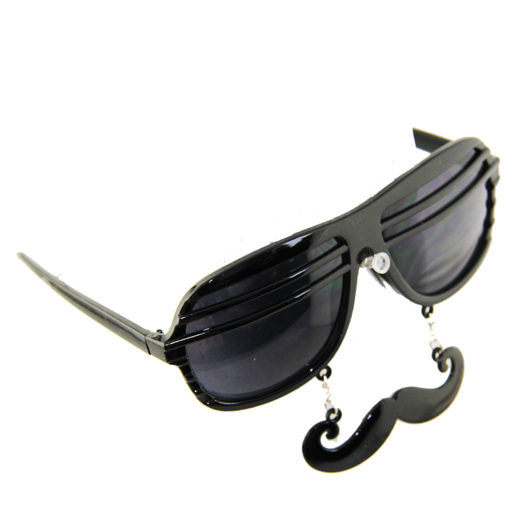 Black Mustache Shutter Shades Sunglasses 7403