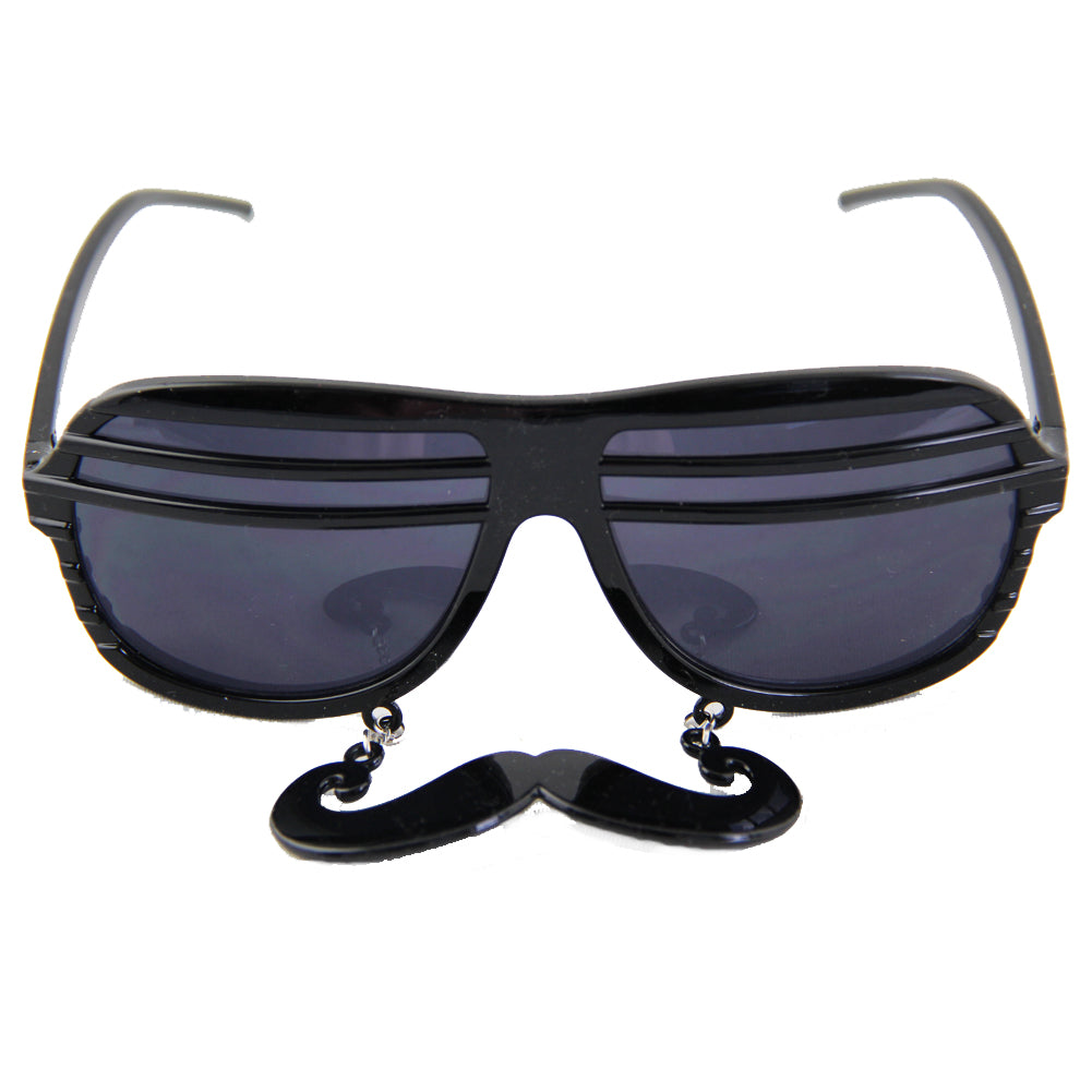 Black Mustache Shutter Shades Sunglasses 7403