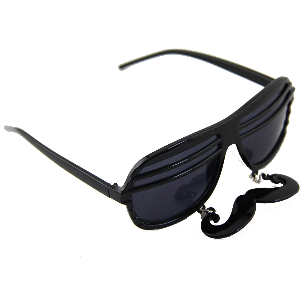 Black Mustache Shutter Shades Sunglasses 7403