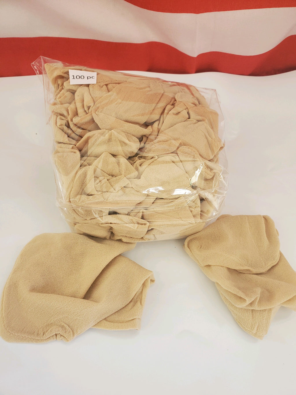 Hair Nets Bulk | Tan/Nude 100 Pack 12" Width for Foodservice/Hospitals  218EF