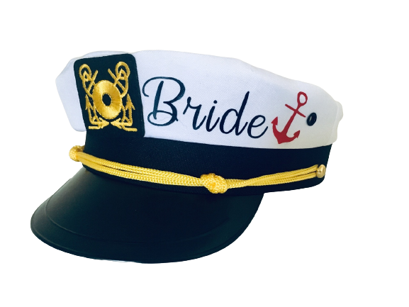 Captain's Yatch Hat Personalized Adult Size 22.5" Standard Circumference for Adults