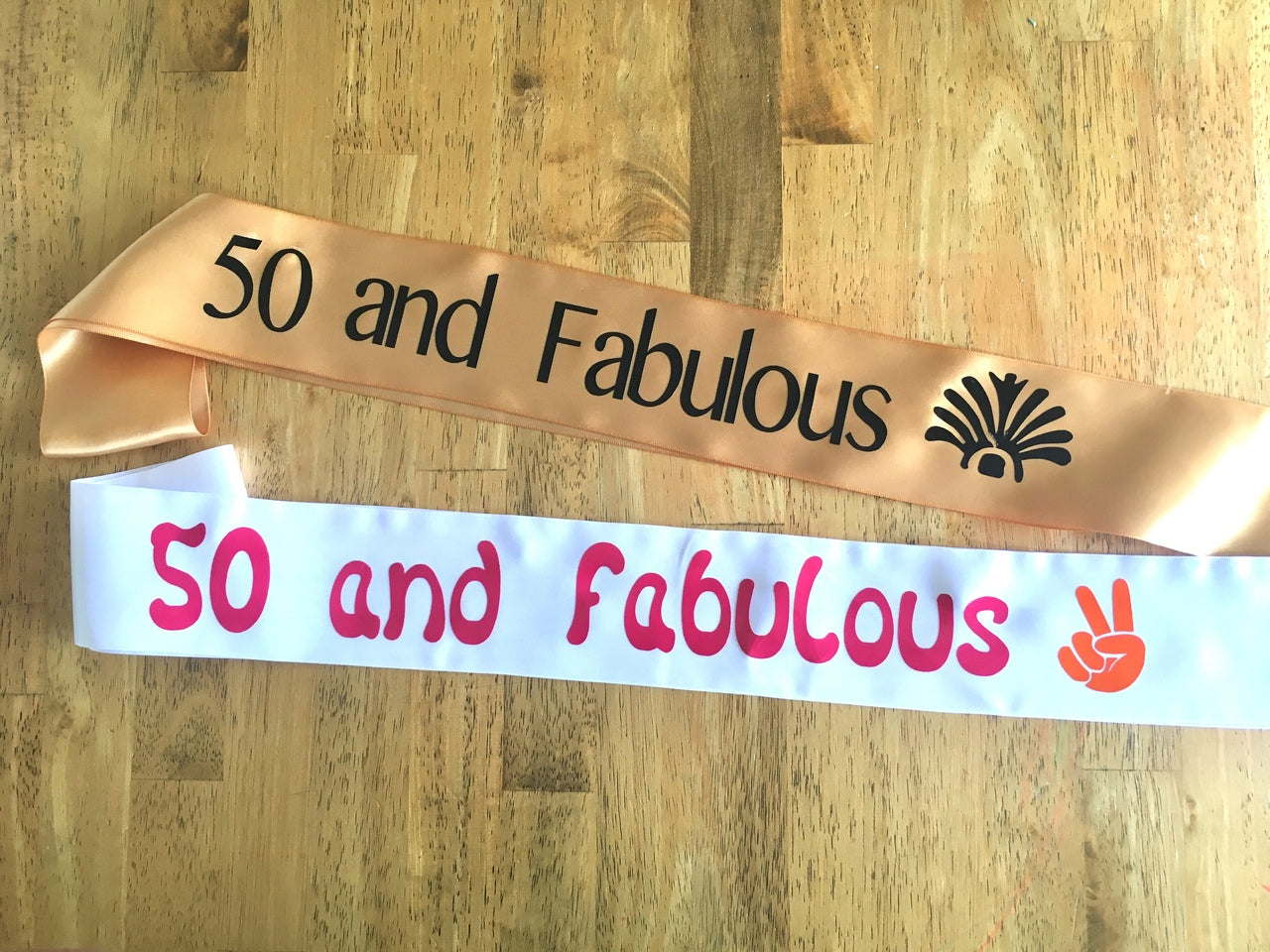 50th Birthday Sashes | Sashes for 50th Birthday Party | 13203