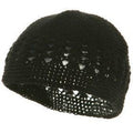 Black Kufi Crochet Beanies 1470