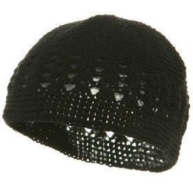 Black Kufi Crochet Beanies 1470