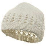 White Kufi Crochet Beanies 1471
