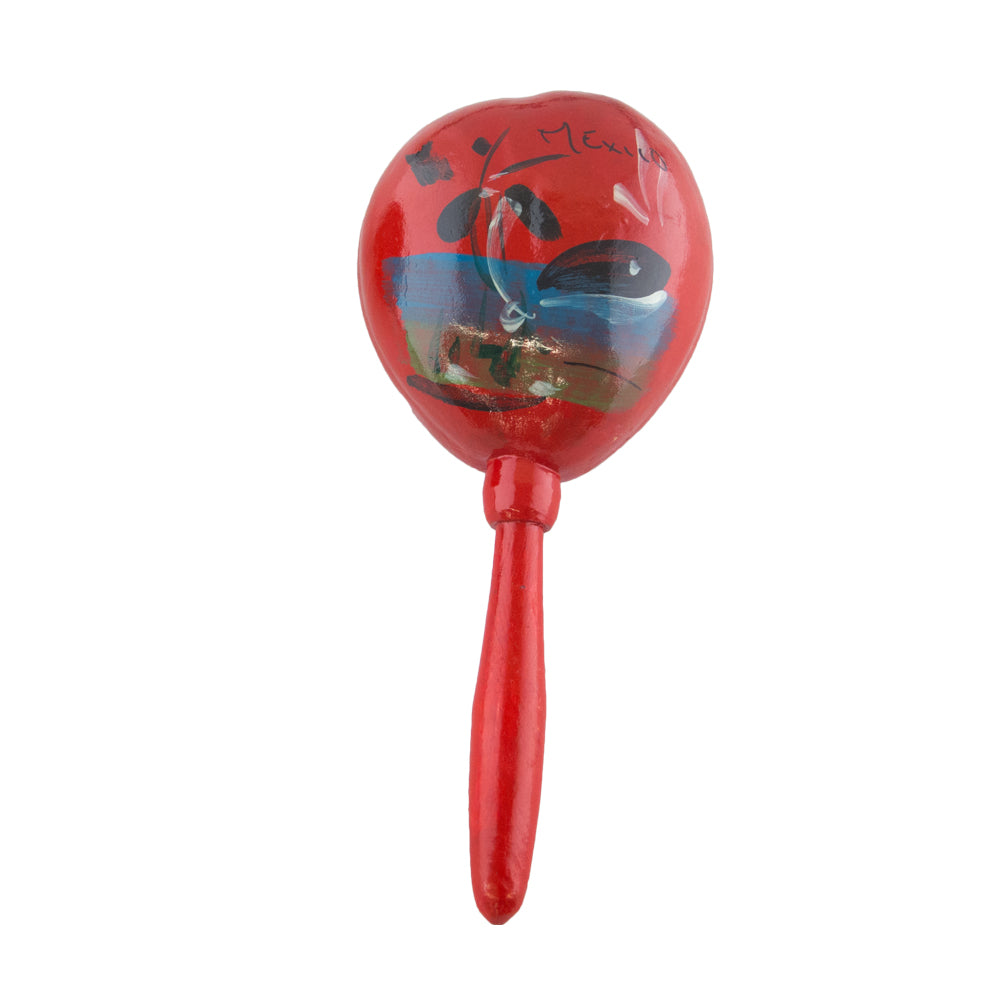 Large Wood Maracas, Real Wood, Fiesta Maracas, Red 9298