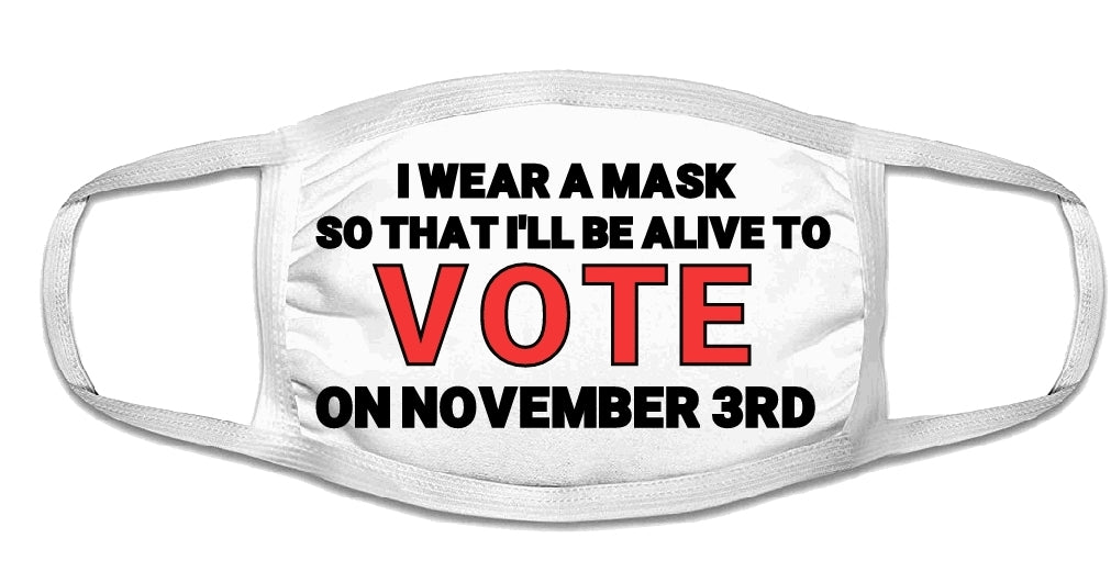 Vote Face Masks | Vote Mask | Voting Mask | Adult Double Ply Soft Cotton 763V