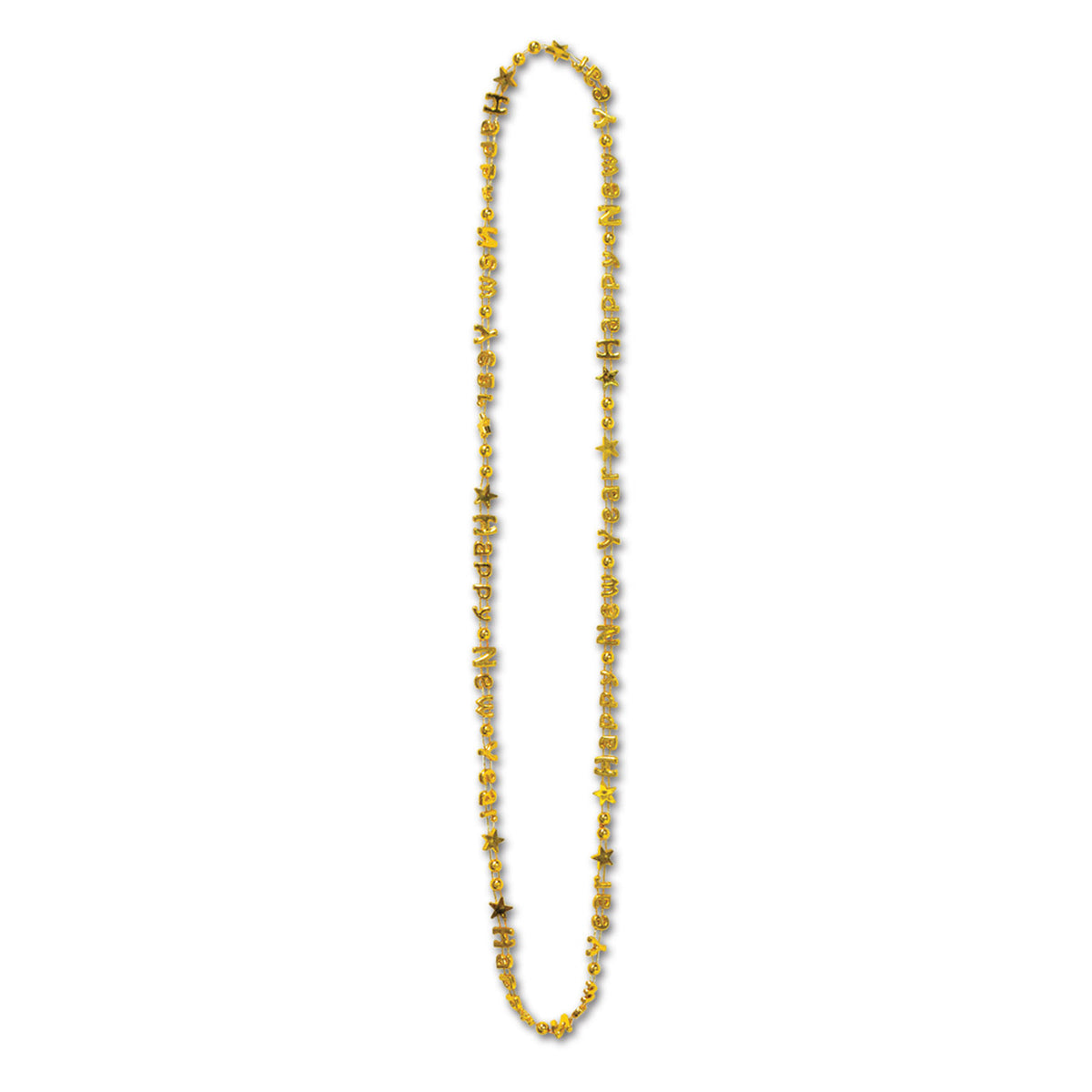 12 PACK New Years Beads Gold Bulk 6700D