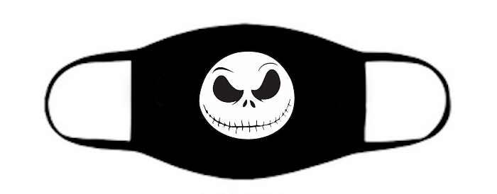 Nightmare Before Christmas Mask  |  Lock Nightmare Before Christmas Mask | Adult Double Ply Soft Cotton