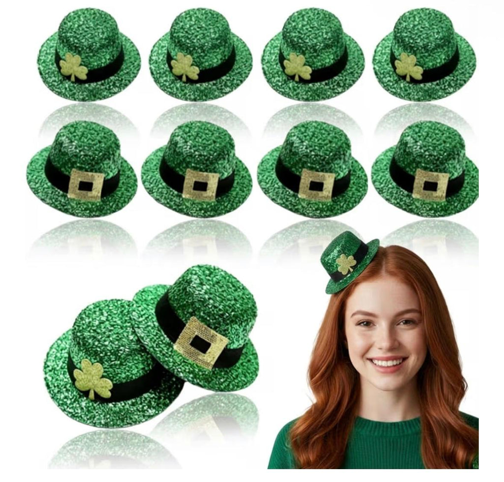 Mini Top Hat St Patricks 12 PACK BULK Leprechaun 5850
