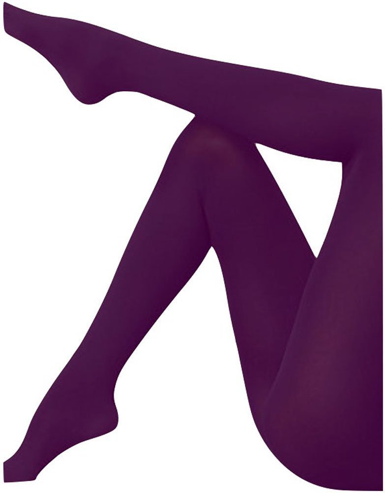 Super Control Top Opaque Purple Tights 12 PACK 8063D