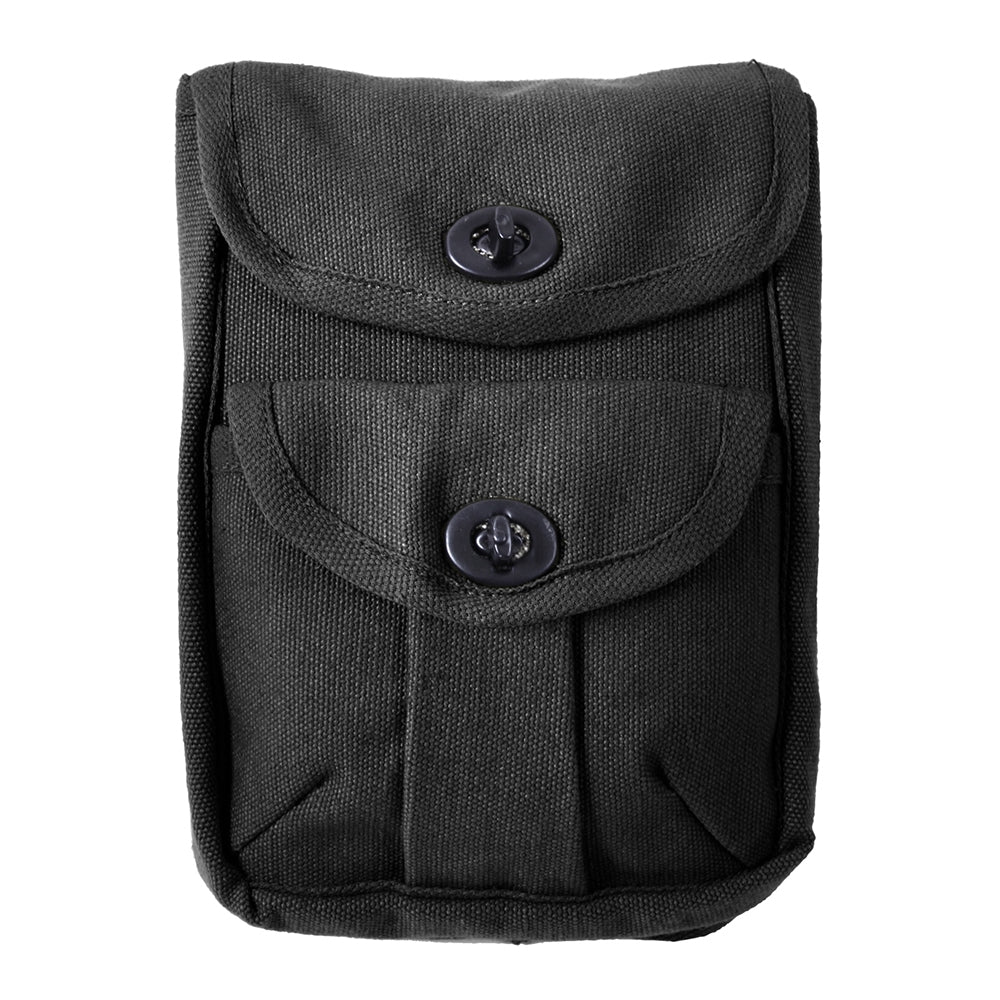 12 Pack 2 Pocket Ammo Pouch Wallet Black 3350