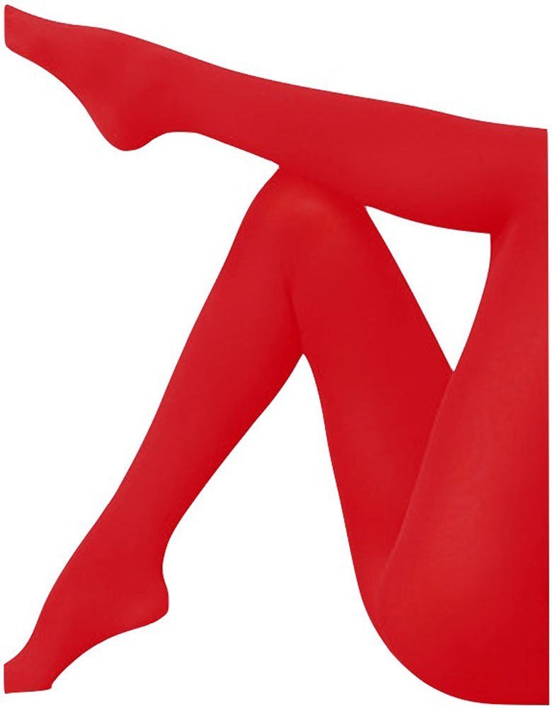 Super Control Top Opaque Red Tights 12 PACK 8064D