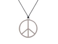 Peace Sign Hippie Necklace Plastic on String 9909