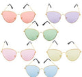 Gold Cat Eye Glasses Neon Color Lenses Mixed 12 PACK 70811