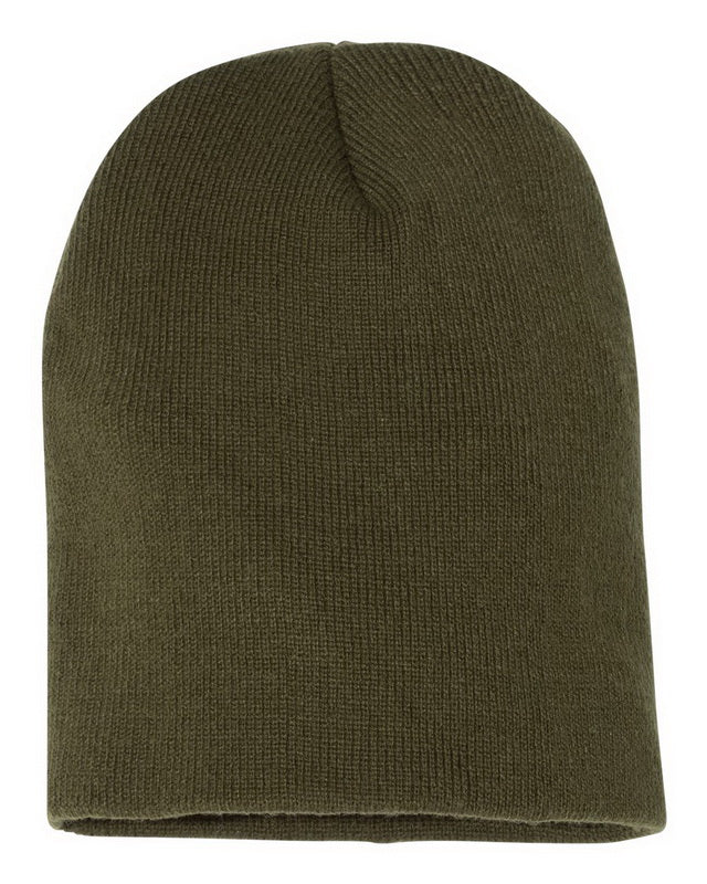 Short Beanie Hat Bulk Olive Drab 5743OD