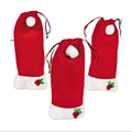 Santa Hat Gift Bags Plush 12 PACK 9199D