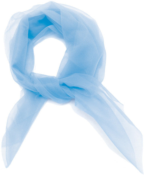 Light Blue Square Chiffon Scarf  50's 80's 12 PACK  2151