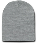 Short Beanie Light Grey Cap Hat 5737