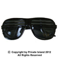 Black Half Shutter Shades Sunglasses 1151