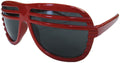Red Half Shutter Shades Sunglasses  12 PACK WS1154D