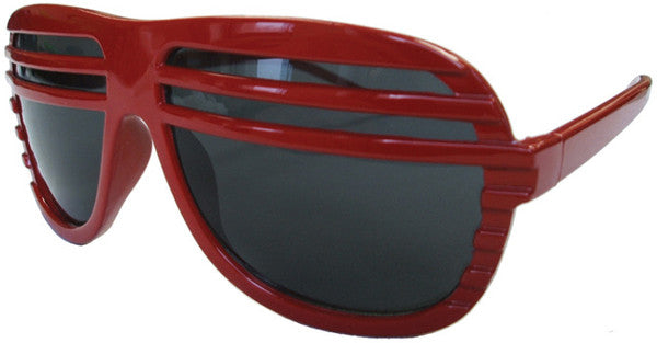 Red Half Shutter Shades Sunglasses  12 PACK WS1154D