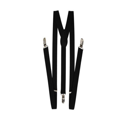 Black Ultra Skinny Suspenders .5 inch 1280