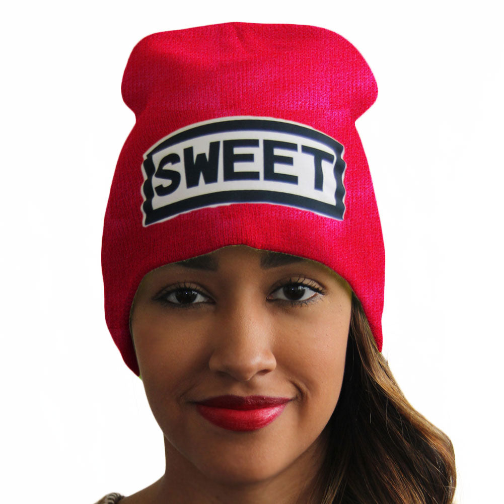Sweet Hats | Sweet Beanies | Slang Beanies  Ribbed Comfort Knit Hats 10+ Colors 10533