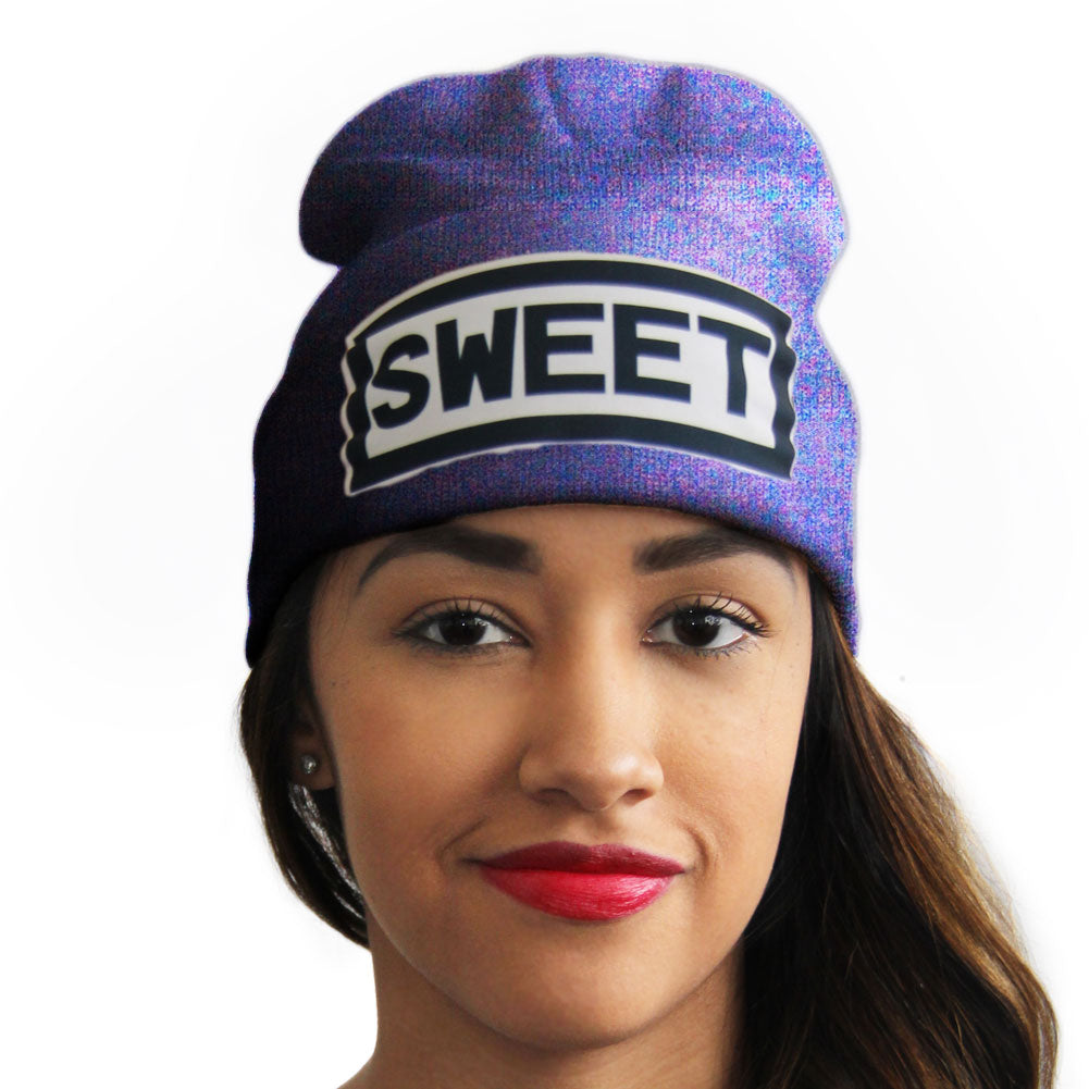 Sweet Hats | Sweet Beanies | Slang Beanies  Ribbed Comfort Knit Hats 10+ Colors 10533