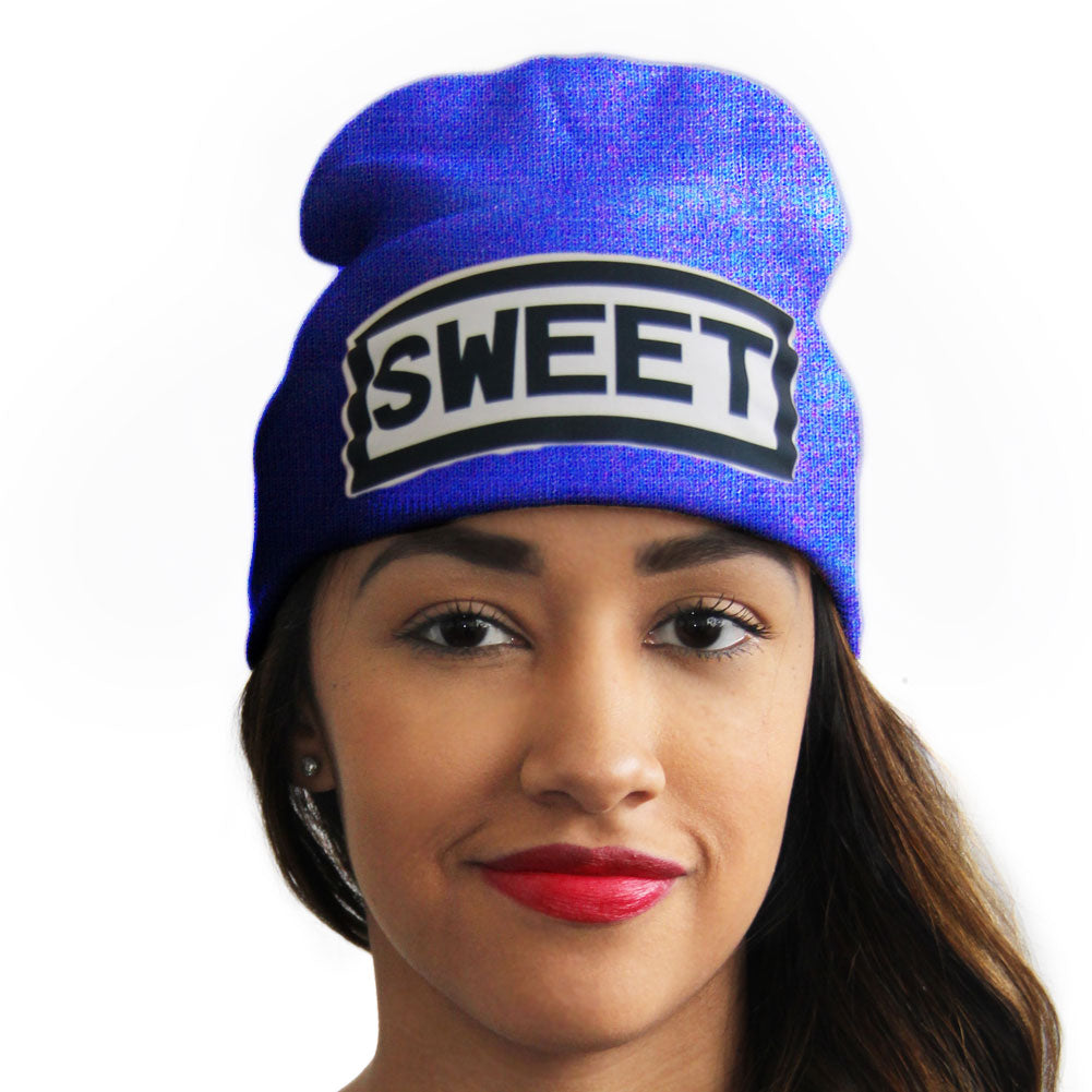 Sweet Hats | Sweet Beanies | Slang Beanies  Ribbed Comfort Knit Hats 10+ Colors 10533