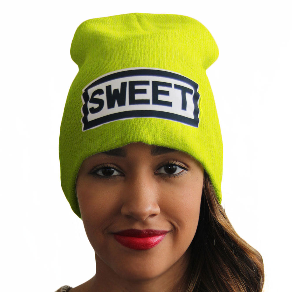 Sweet Hats | Sweet Beanies | Slang Beanies  Ribbed Comfort Knit Hats 10+ Colors 10533