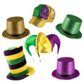Mardi Gras Hat Assortment 5870ASST 12 PK MIXED