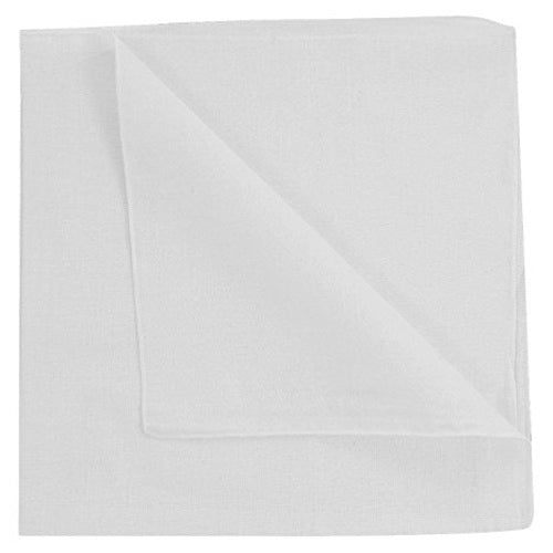 Solid White Bandanna  12 PACK 1938
