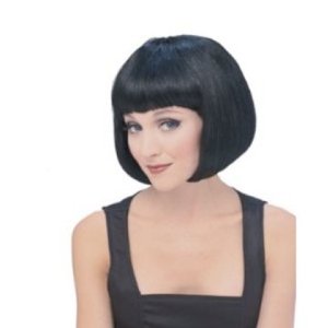 20's Flapper Black Bob Wig 6042C 12 PACK
