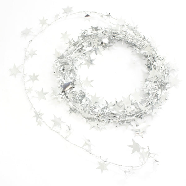 Star Wire Garland 20 Feet Silver 3801
