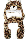 Animal Hat Leopard with Mittens 5504