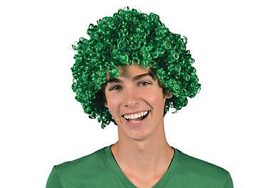 Wholesale St Patricks Day Wigs | Green Afro Wig 12 PACK 6012D