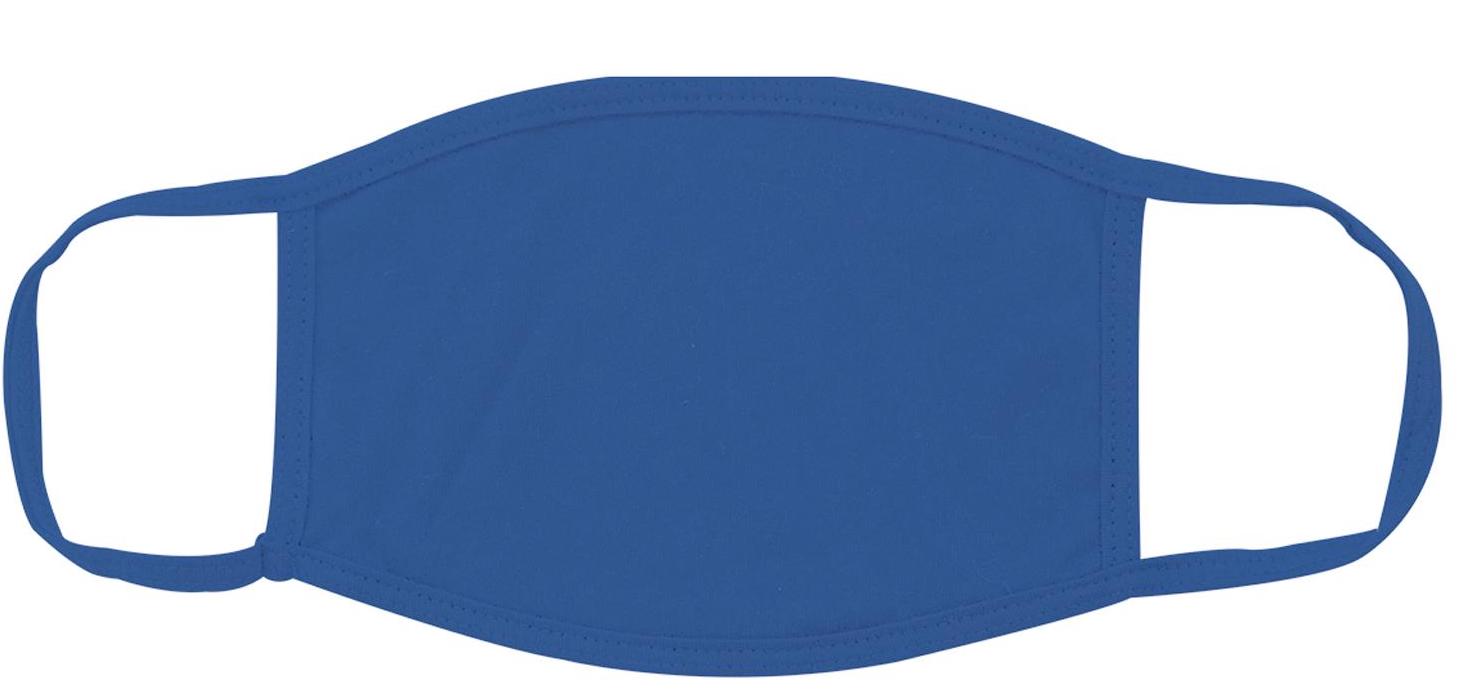 Blue Face Masks Cotton |  12 PACK | Adult Size Double Ply Soft Cotton 134B