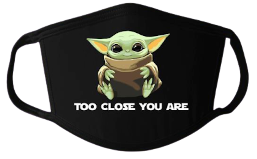 Baby Yoda Face Mask  |  Cotton Face Mask | Adult Double Ply Soft Cotton