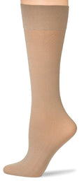 Beige Opaque Knee Highs 8104