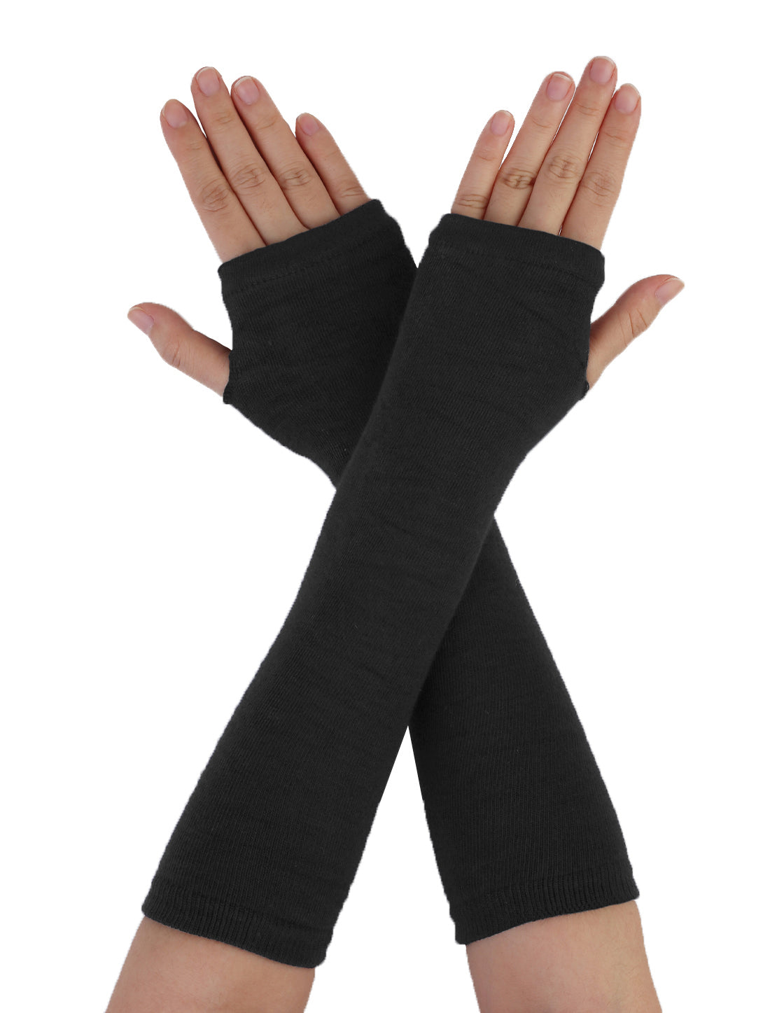 Black Knit Arm Warmers PAIR 12 PACK WS1245D