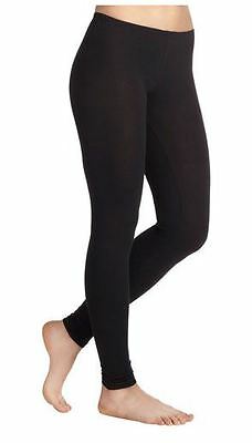 Premium Black Opaque Footless Leggings Cotton/Polyester 12 PACK 8094D