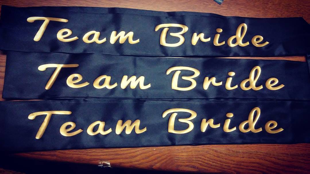 Party Sashes, Personalized For Bridal Party, Wedding Party, Bachelorette, Prom or Homecoming Satin Quality 60" (Fonts in Picture Gallery)