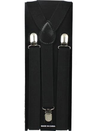 Dancers Black Suspenders Elastic Clip On 1200