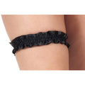Black Satin Garter 12 PACK  WS8190D